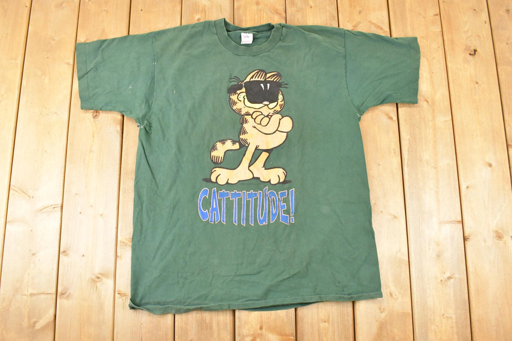 Vintage 1990s Garfield Cattitude Cartoon Souvenir T-Shirt Men's L