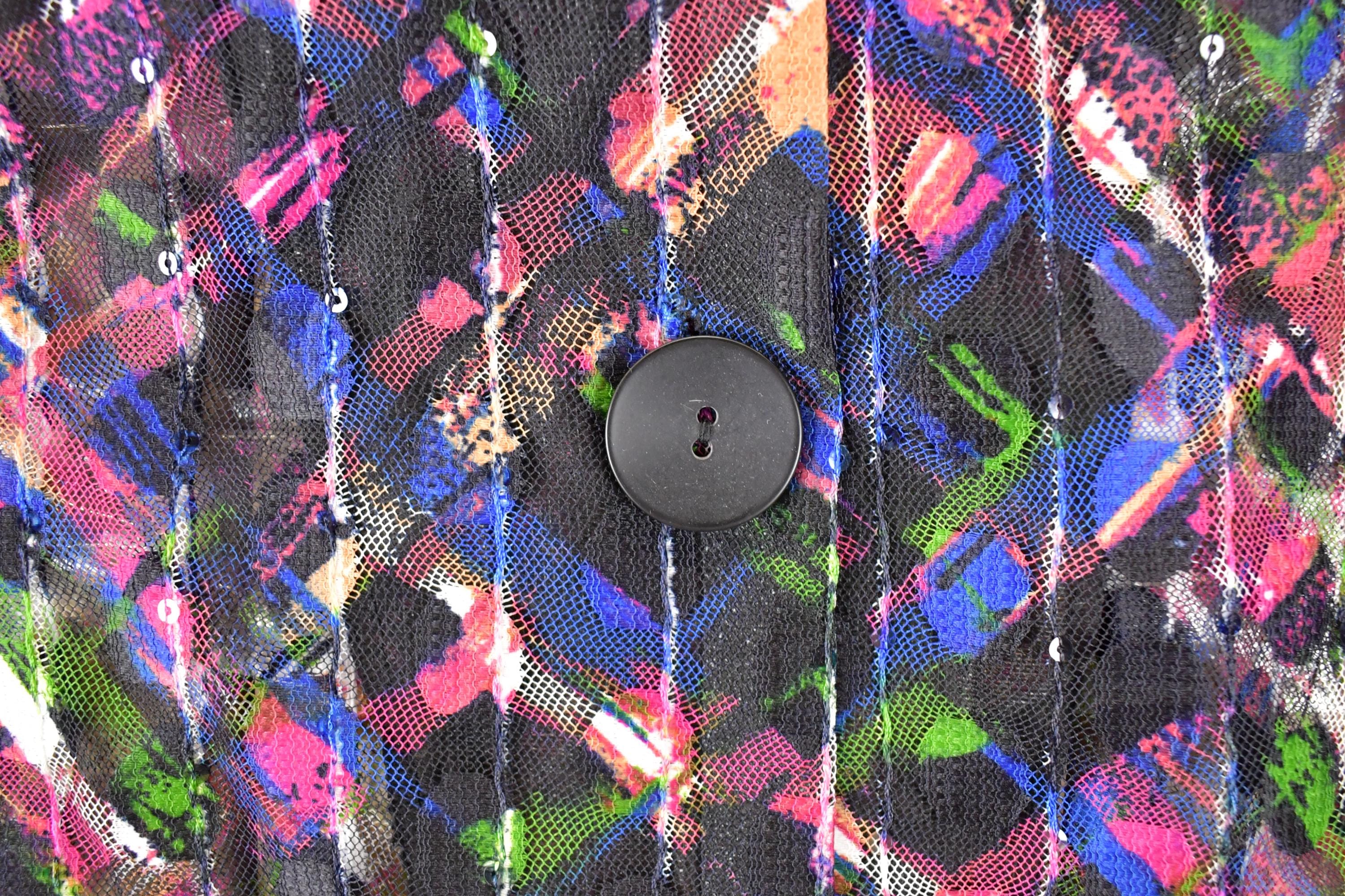 Vintage 1990s Floral Button Up Wire collar Blouse Shirt Womens S