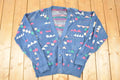 Vintage 1990s Abstract Knit Cardigan Sweater Men's XL