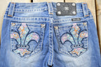 Vintage Y2K Miss Me Bedazzled Low Rise Jeans Size 26x32