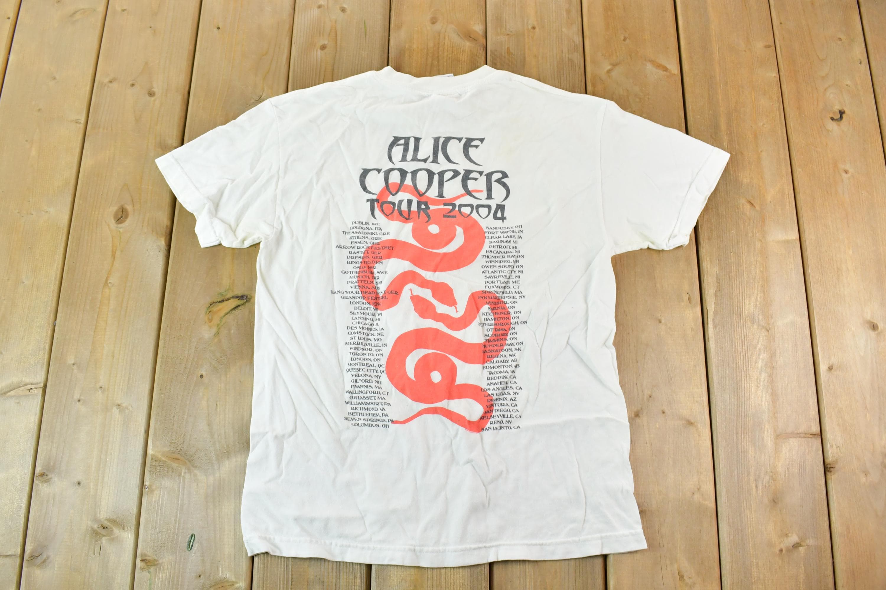 Vintage 2004 Alice Cooper Tour Promo Band T-Shirt Men's M