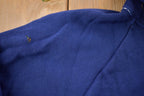 Vintage 1990s Blank Blue Thermal Lined Zip Up Hoodie