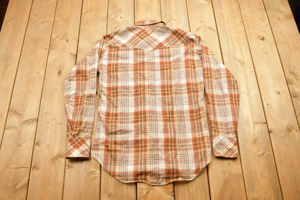Vintage 1990s Levi's Plaid Western Flannel Button Up Shirt