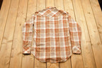 Vintage 1990s Levi's Plaid Western Flannel Button Up Shirt