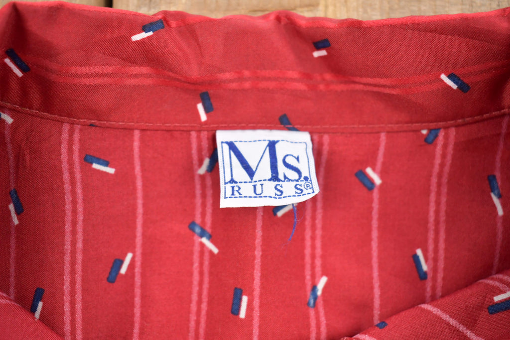 Vintage 1980s MS Russ Button Up Shirt
