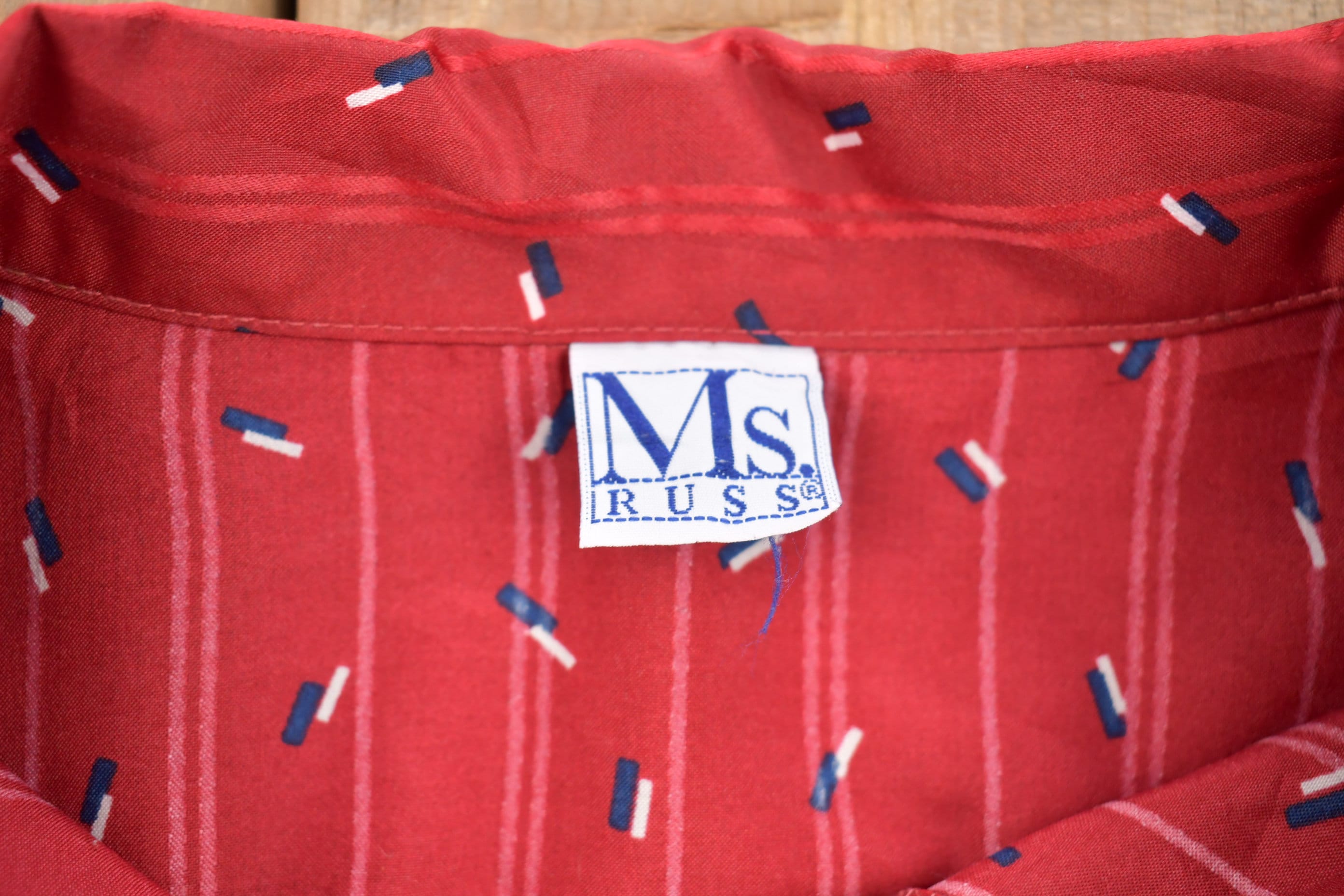Vintage 1980s MS Russ Button Up Shirt