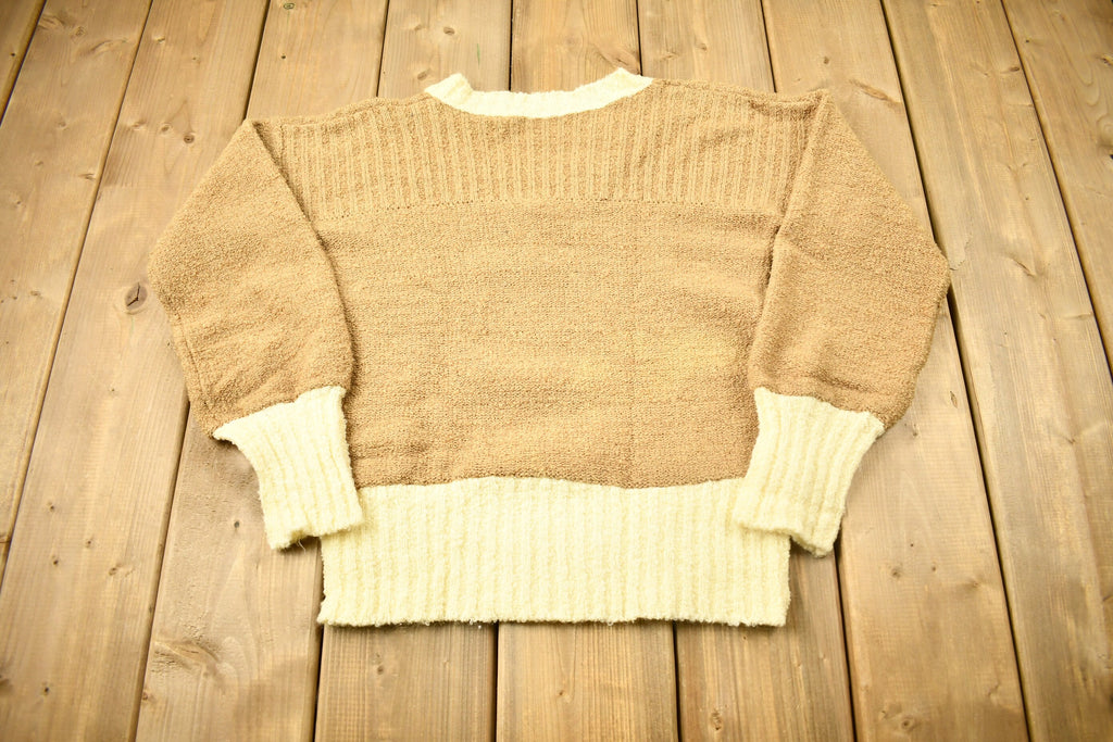 Vintage 1970s Knitted V-Neck Sweater