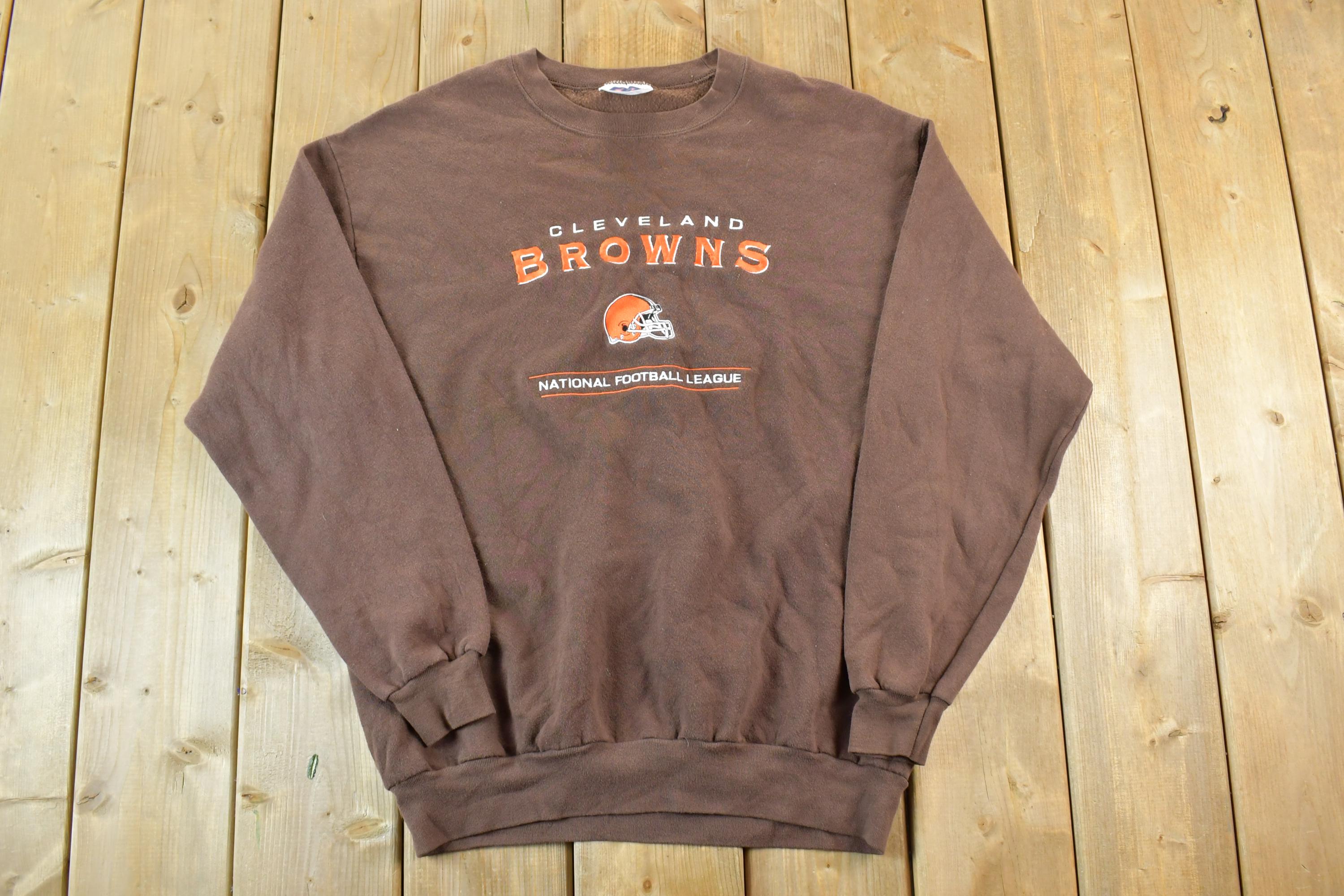 Vintage 1990s Cleveland Browns NFL Crewneck Sweatshirt Mens L
