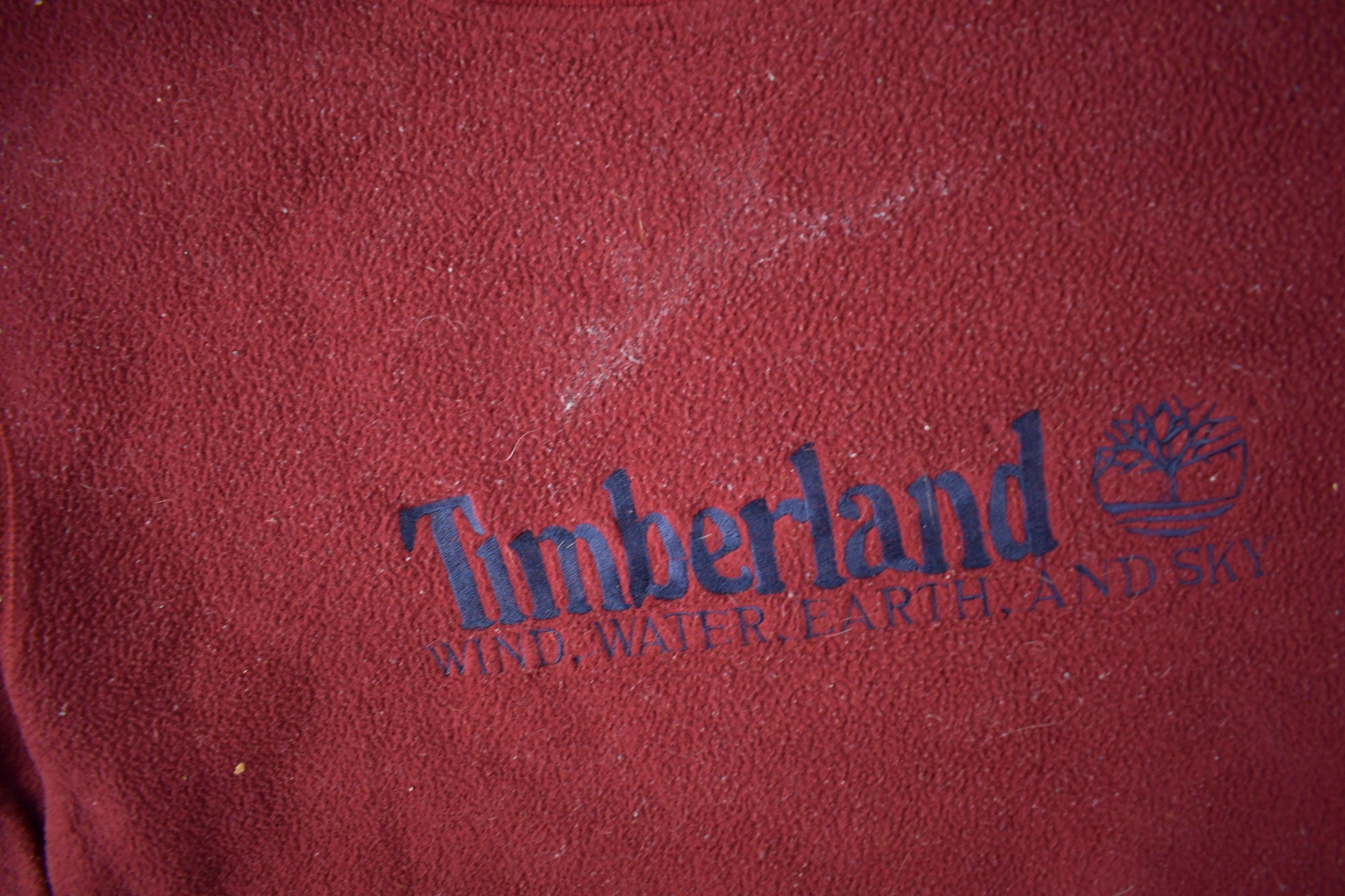 Vintage 1990s Timberland Embroidered Fleece Crewneck Sweater