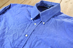 Vintage 1990s Chaps by Tommy Hilfiger Blue Blank Button Up Shirt
