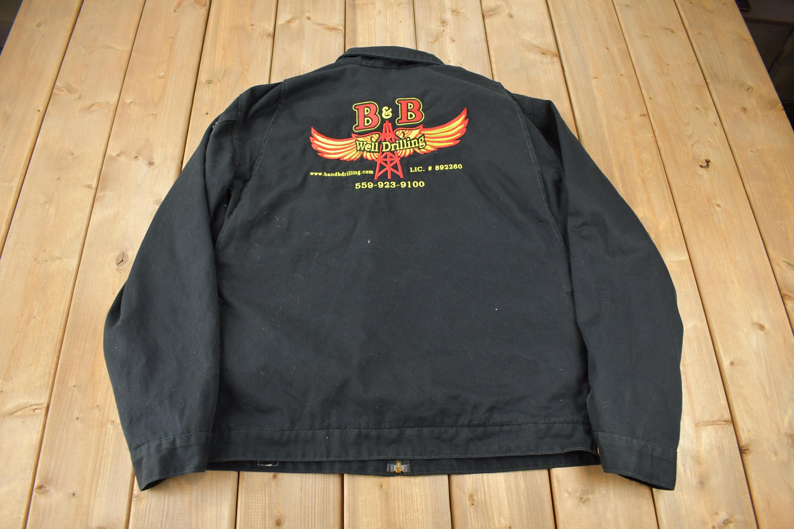 Vintage Y2K Embroidered Carhartt Detroit Jacket Size L Oil Drilling Company