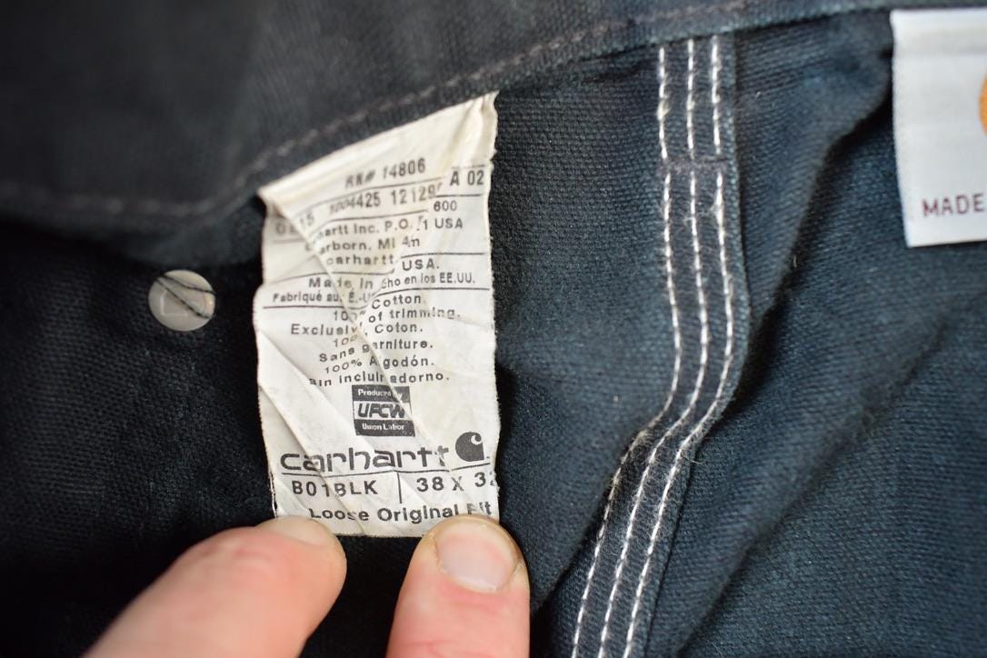 Vintage 1990s Carhartt Double Knee Work Pants Size 38 x 33
