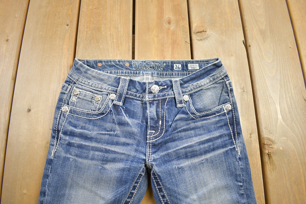 Vintage Y2K Miss Me Bedazzled Low Rise Jeans Size 26x31