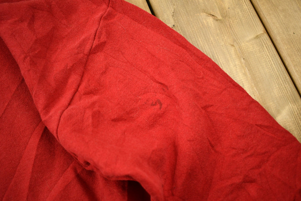 Vintage 1990s Blank Red Jerzees Crewneck Sweatshirt