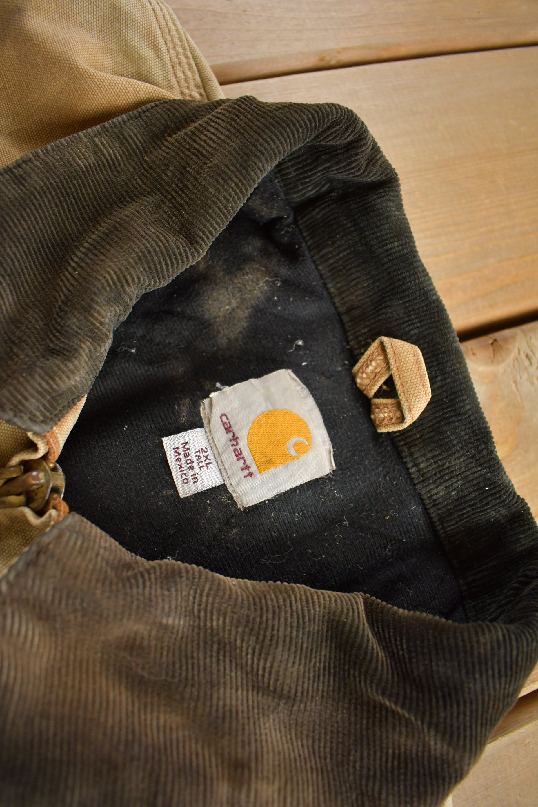 Vintage Y2K Carhartt Beige Santa Fe Work Jacket