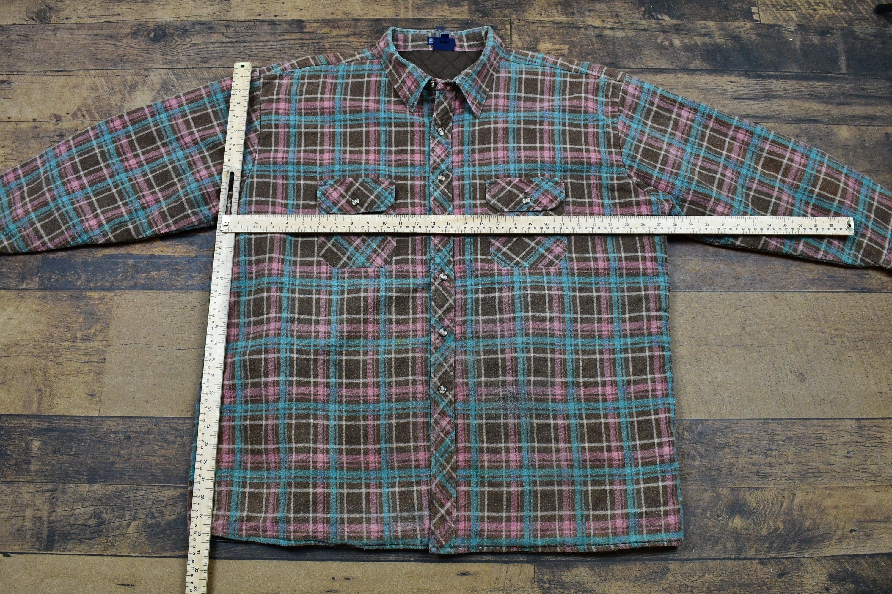 Vintage 1990s Boulevard For Tall Man Lined Button Up Shirt