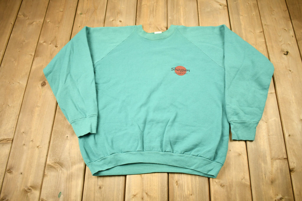 Vintage 1980s Shosun Steak House Of Japan Raglan Crewneck Sweatshirt 80s Crewneck