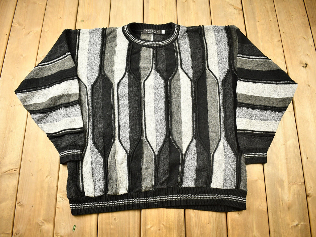 Vintage 1990s Protégé 3D Cable Knit Crewneck Sweater