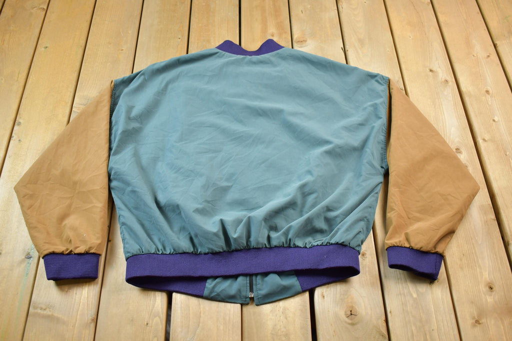 Vintage 1980s Mc Donalds Bomber Jacket  Embroidered  80s Varsity  Zip Up  Made In USA  Hilton Jacket  Mcdonalds  80s Mcdonalds  90s