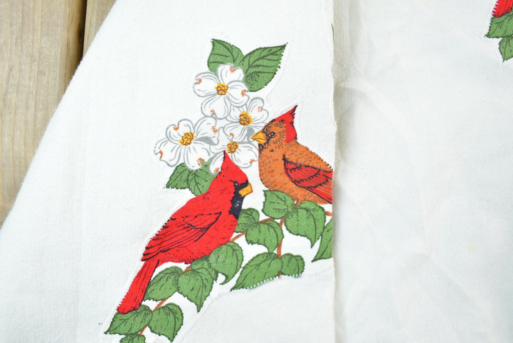 Vintage 1990s Multi Bird All Over Print Embroidered Crewneck Sweater