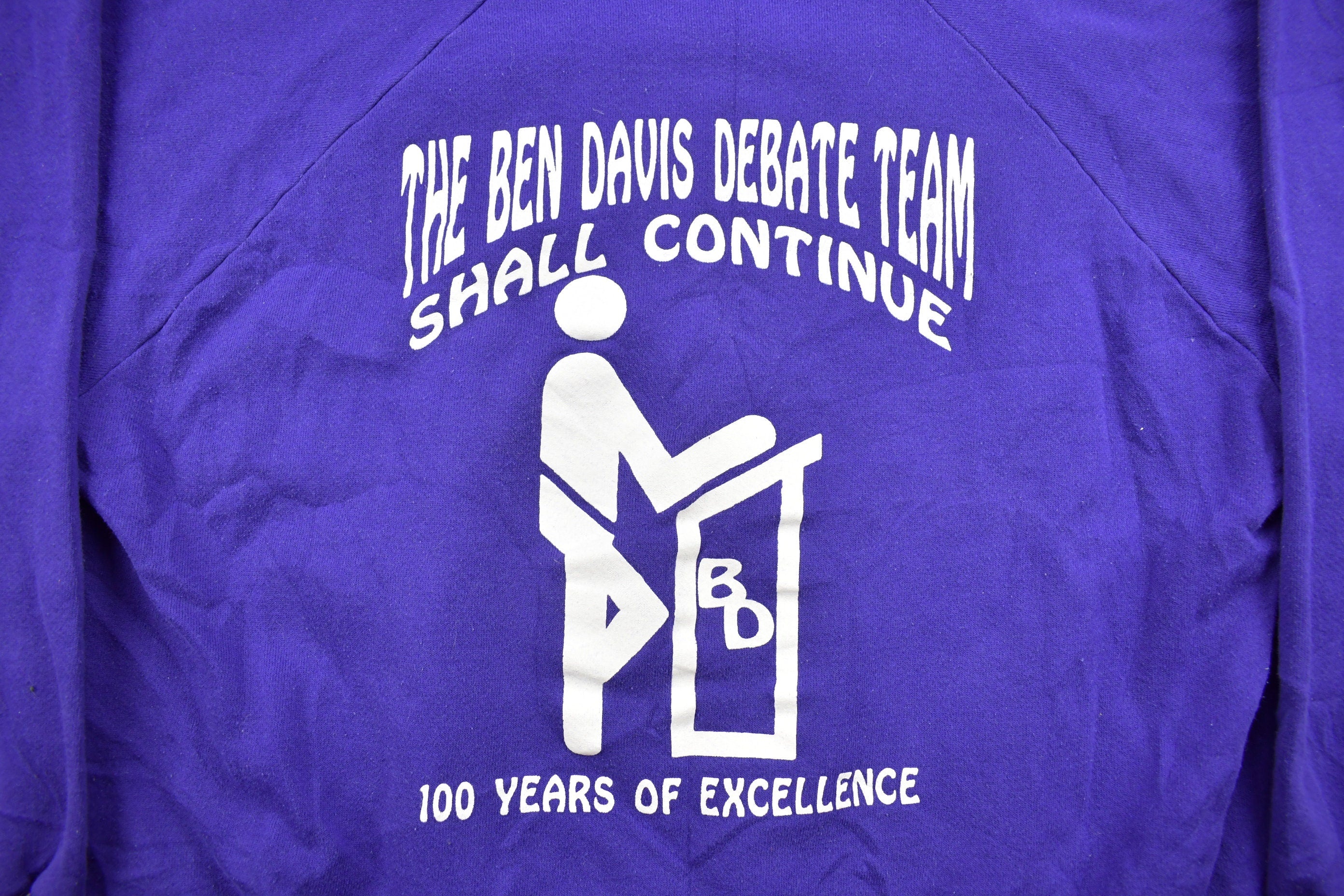 Vintage 1990s Ben Davis High School Debate Team Graphic Crewneck Sweatshirt