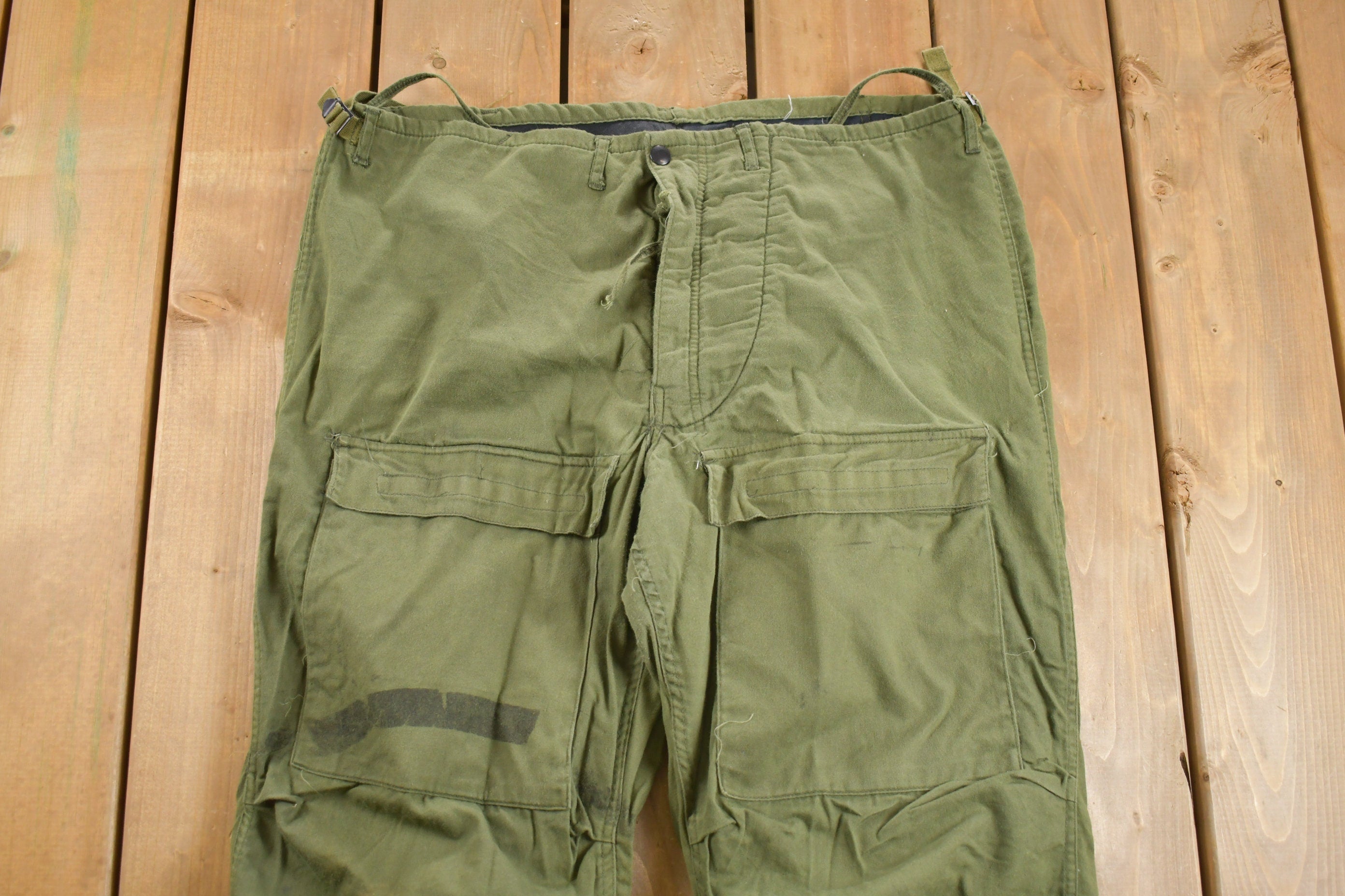 Vintage 1977 Military Chemical Protective Trousers Size 38 x 29.5