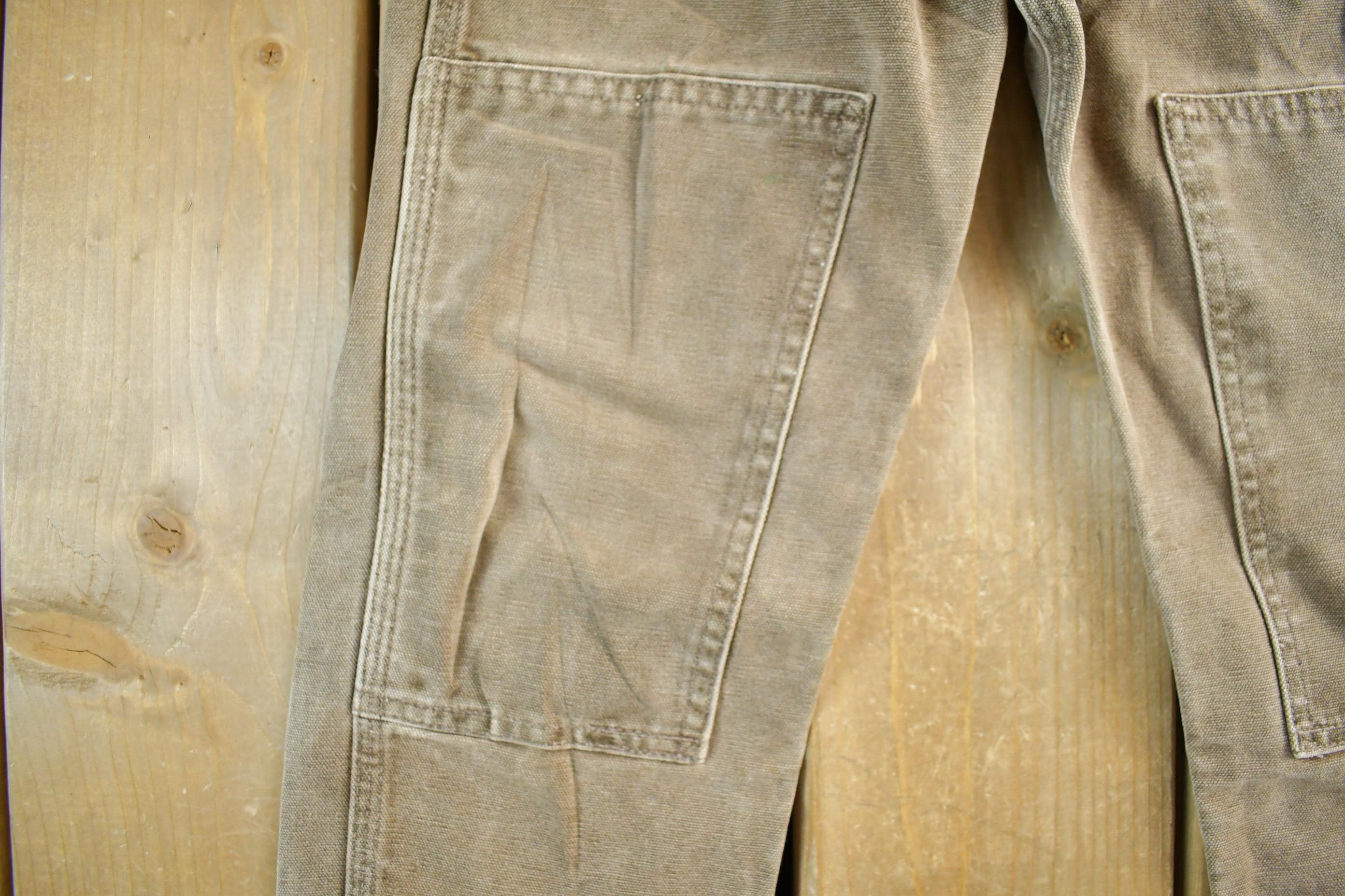 Vintage 1990s Carhartt Youth Size Double Knee Canvas Overalls Size 24 x 18