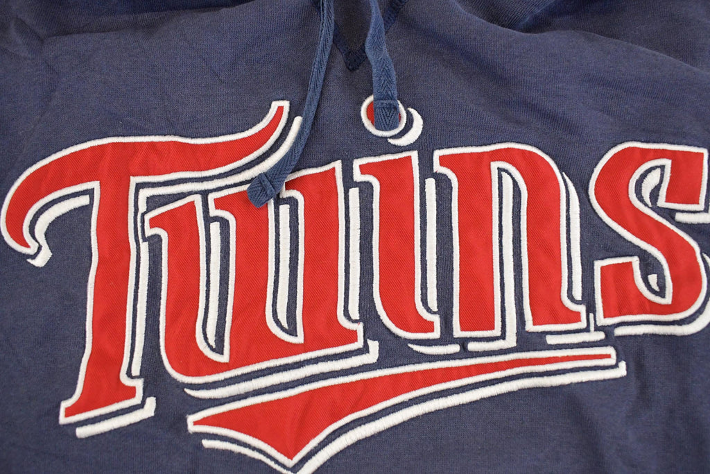 Vintage Y2K Nike Middle Swoosh Minnesota Twins Hoodie Sweatshirt Men's L / 2000s MLB Baseball / Cooperstown Collection / Raglan Sleeve