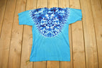 Vintage 1990s Blue Tie Dye Graphic T Shirt