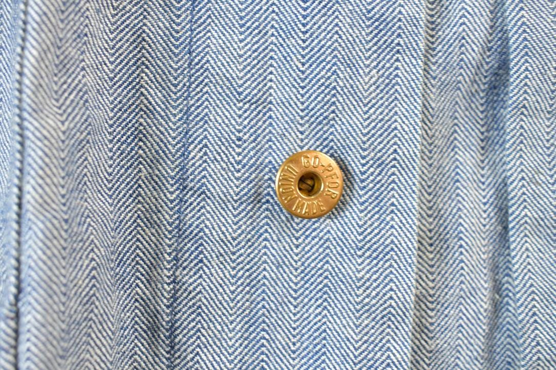 Vintage 1940s 4 Pocket Shop Coat Johnson & Co Go-Pfor 48 Herringbone