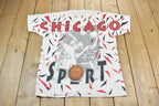Vintage 1990s Chicago Sport Dennis Rodman Shaq Basketball Graphic T-Shirt