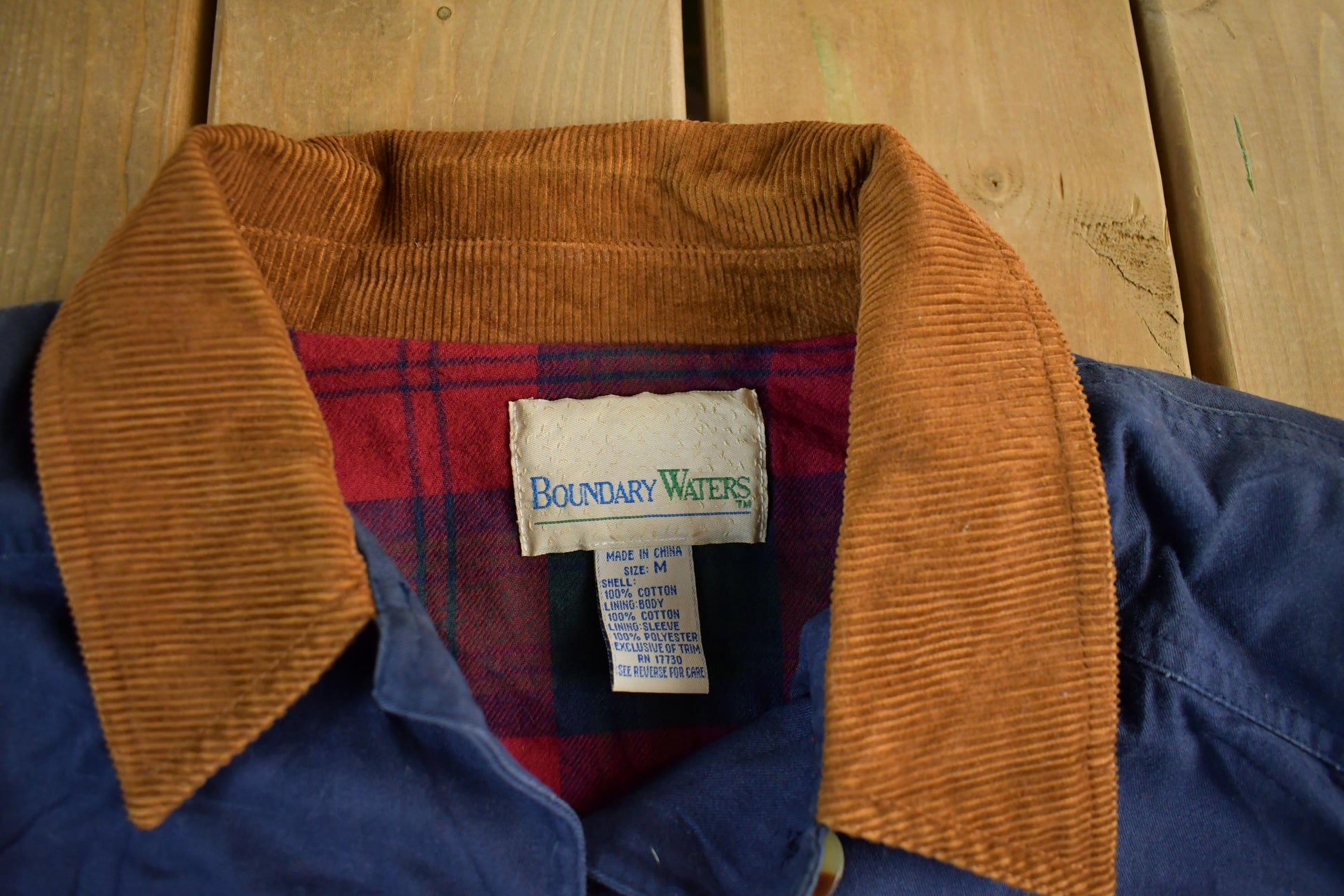 Vintage 1990s Boundary Adventures Lined Faded Barn Chore Coat Women's Medium / Workwear Jacket / Outdoors / Button Up Canvas