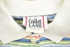 Vintage 1990s Cricket Lane Striped Collard T Shirt