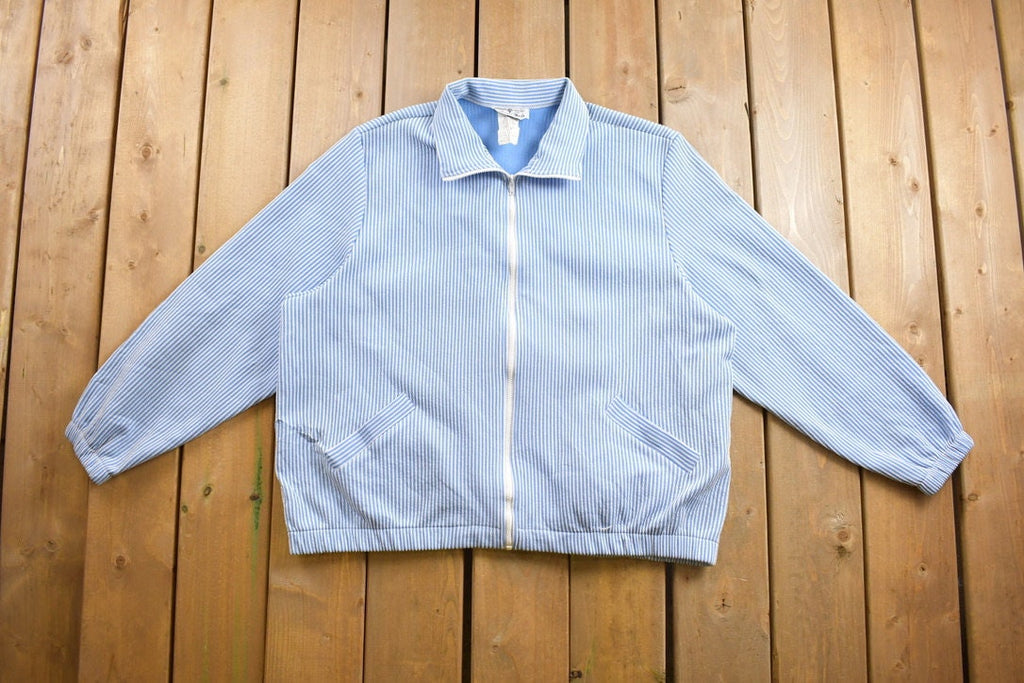 Vintage 1980s Pinstripe Light Jacket