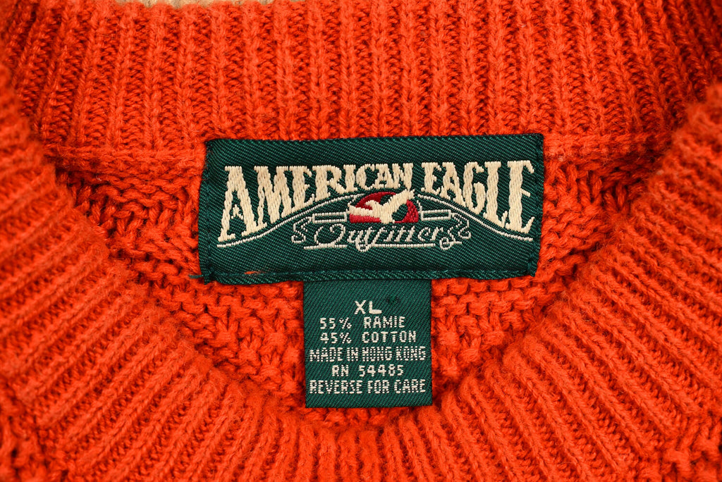 Vintage 90s American Eagle Outfitters Red Knit Sweater