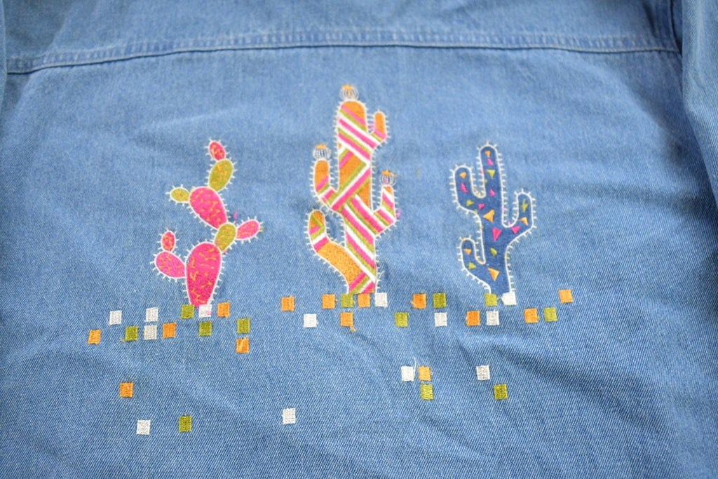 Vintage 1980s Passion 1 Embroidered Denim Jacket