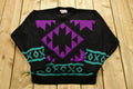 Knit Navajo-Style Pattern Sweater /