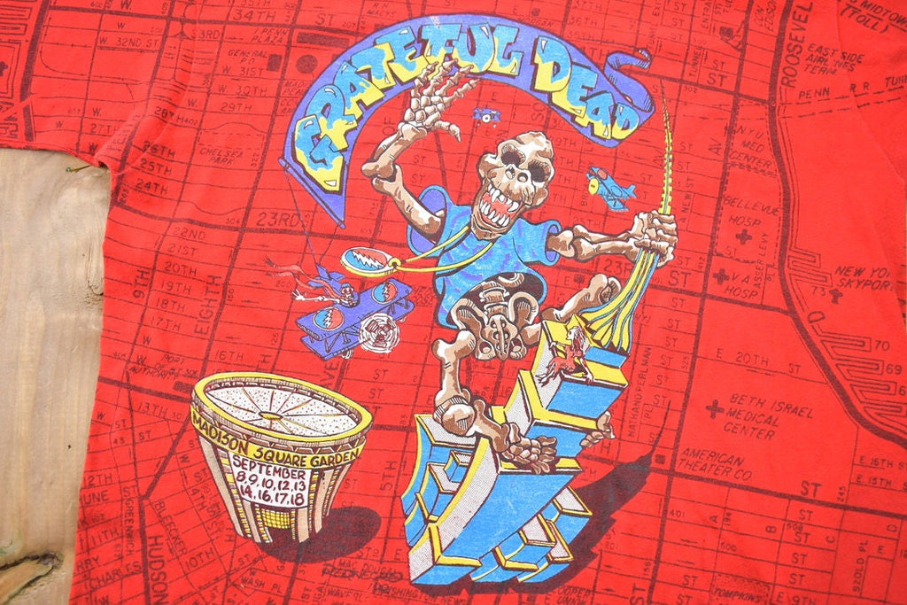 Vintage 1991 Grateful Dead Madison Square Garden King Kong Parody All Over Print T-shirt