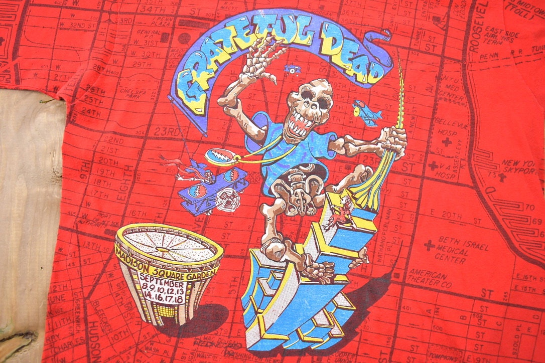Vintage 1991 Grateful Dead Madison Square Garden King Kong Parody All Over Print T-shirt