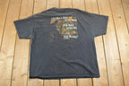 Vintage 1990s Man In The Woods Forest Joke Theme Graphic T-Shirt