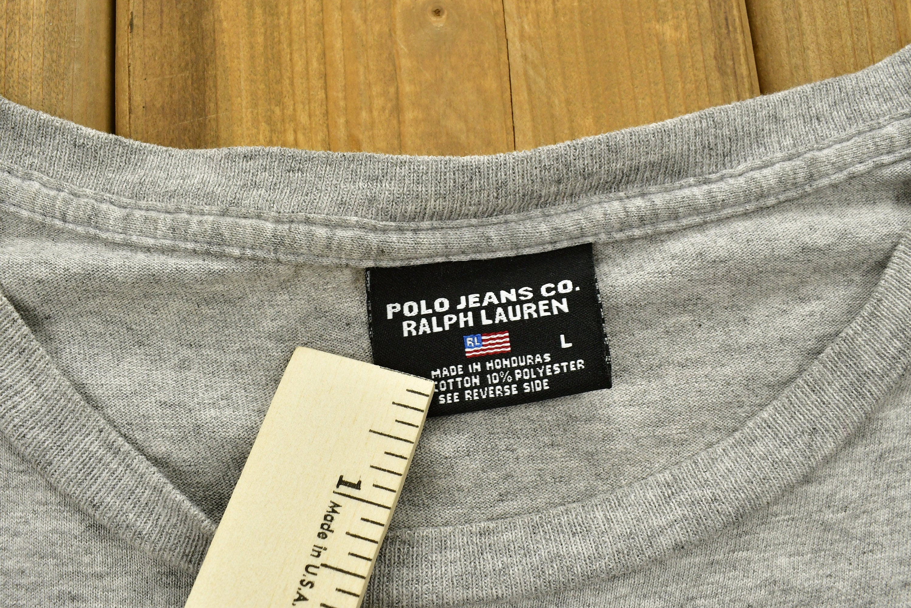 Vintage 1990s Polo Jeans Ralph Lauren Graphic T-Shirt , 90s , Streetwear , Vintage Athleisure , Brand and Logo