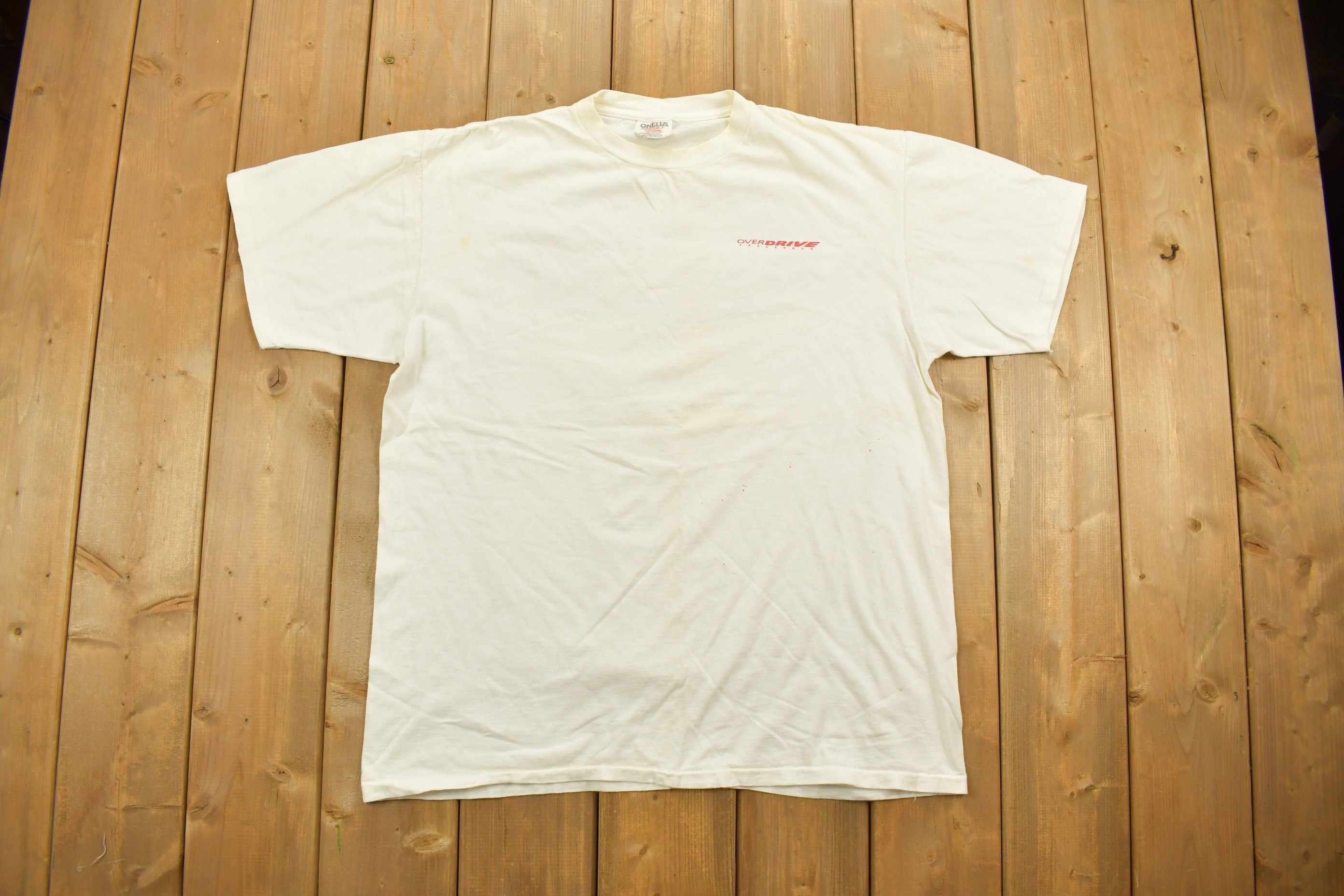 Vintage 1990s Over Drive Quantum Leap Graphic T-Shirt / Streetwear / Retro / Single Stitch / Made In USA / 90s Graphic Tee