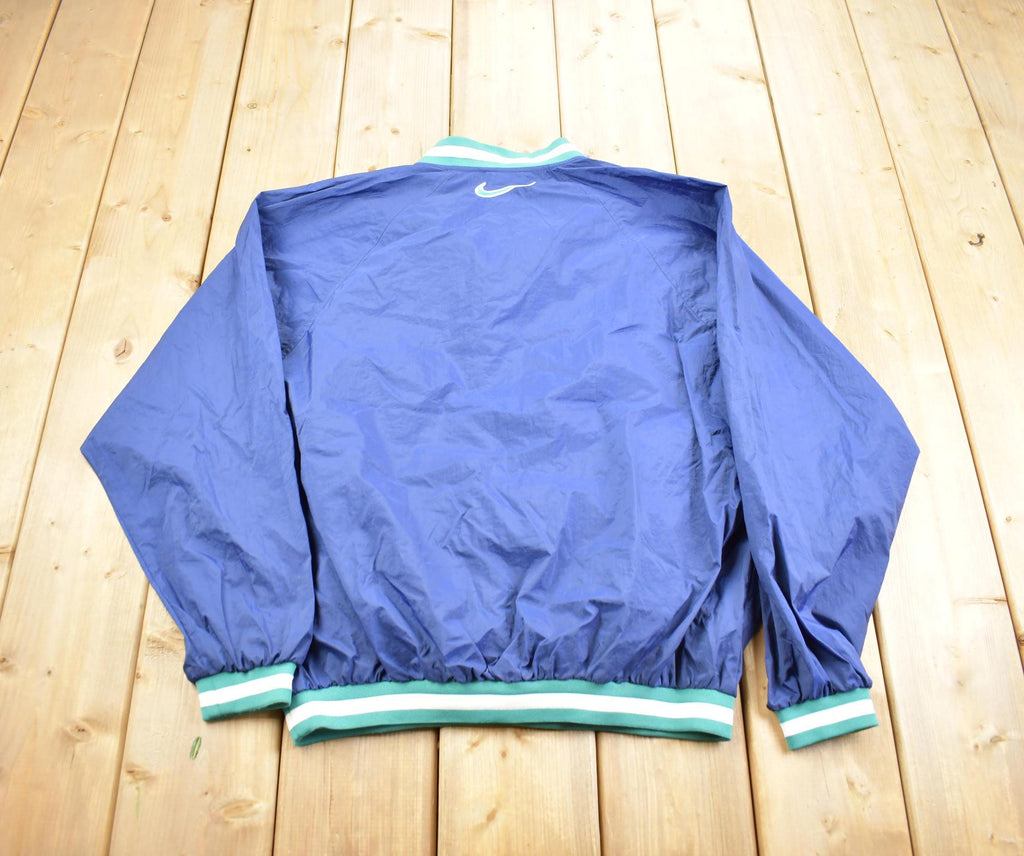 Vintage 1990s Nike Embroidered Snap Button Windbreaker Jacket