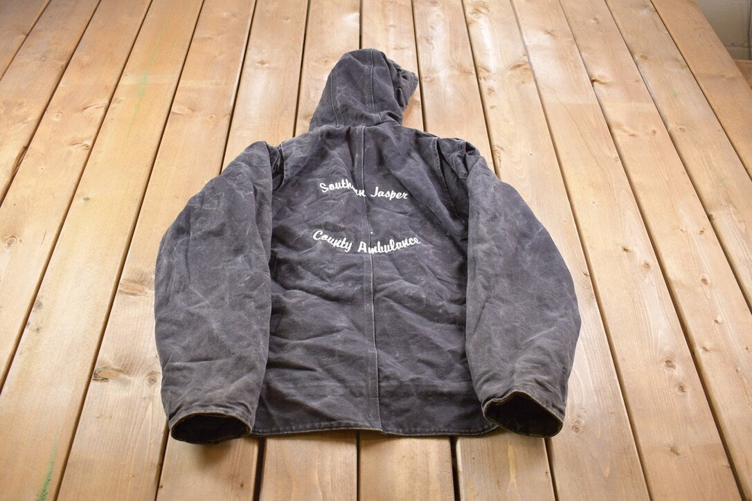 Vintage 1990s Carhartt Sherpa Lined Southern Jasper Country Ambulance Embroidered Sierra Sandstone Jacket