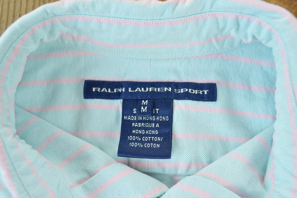 Vintage 1990s Ralph Lauren Sport Striped Button Up Shirt
