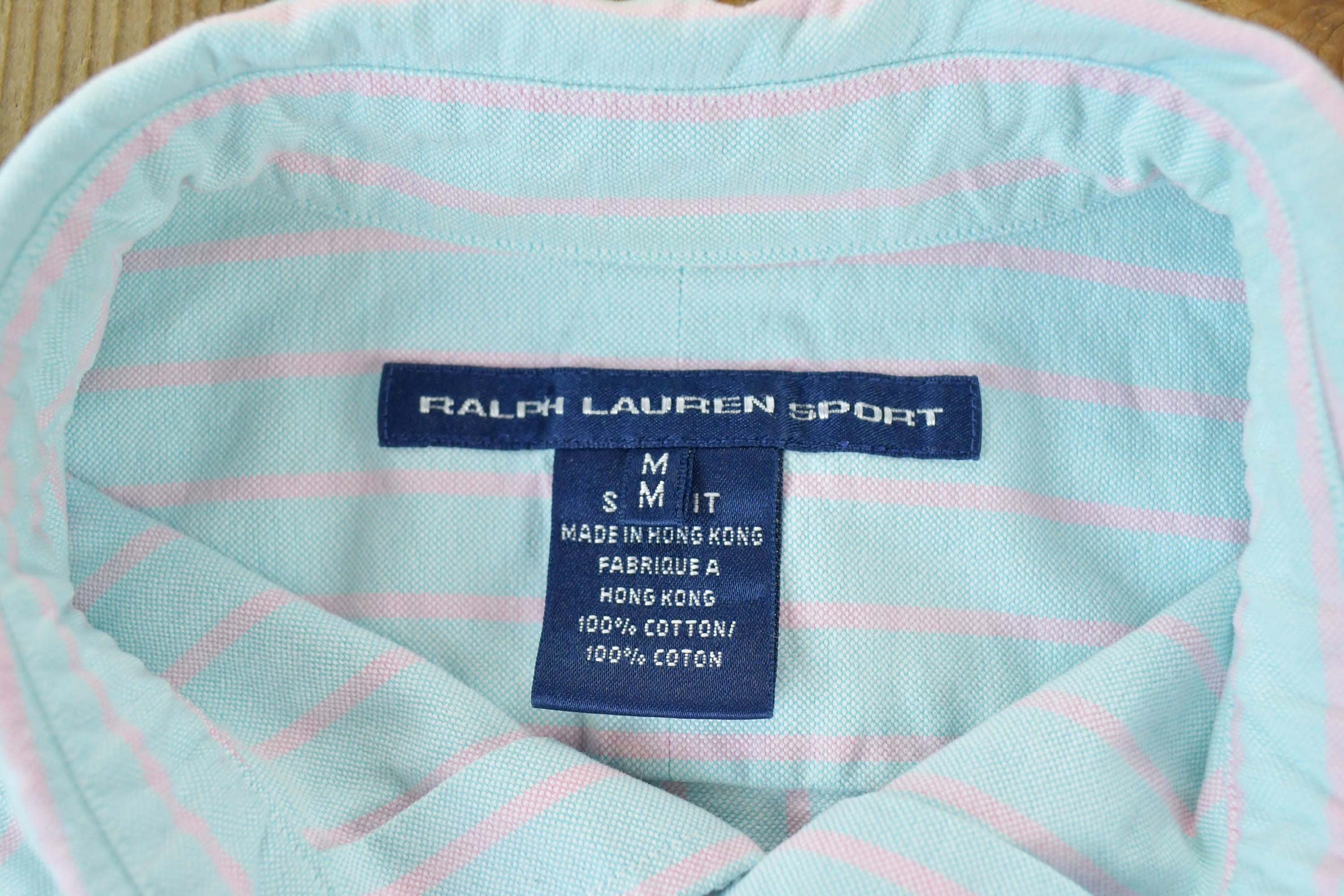 Vintage 1990s Ralph Lauren Sport Striped Button Up Shirt
