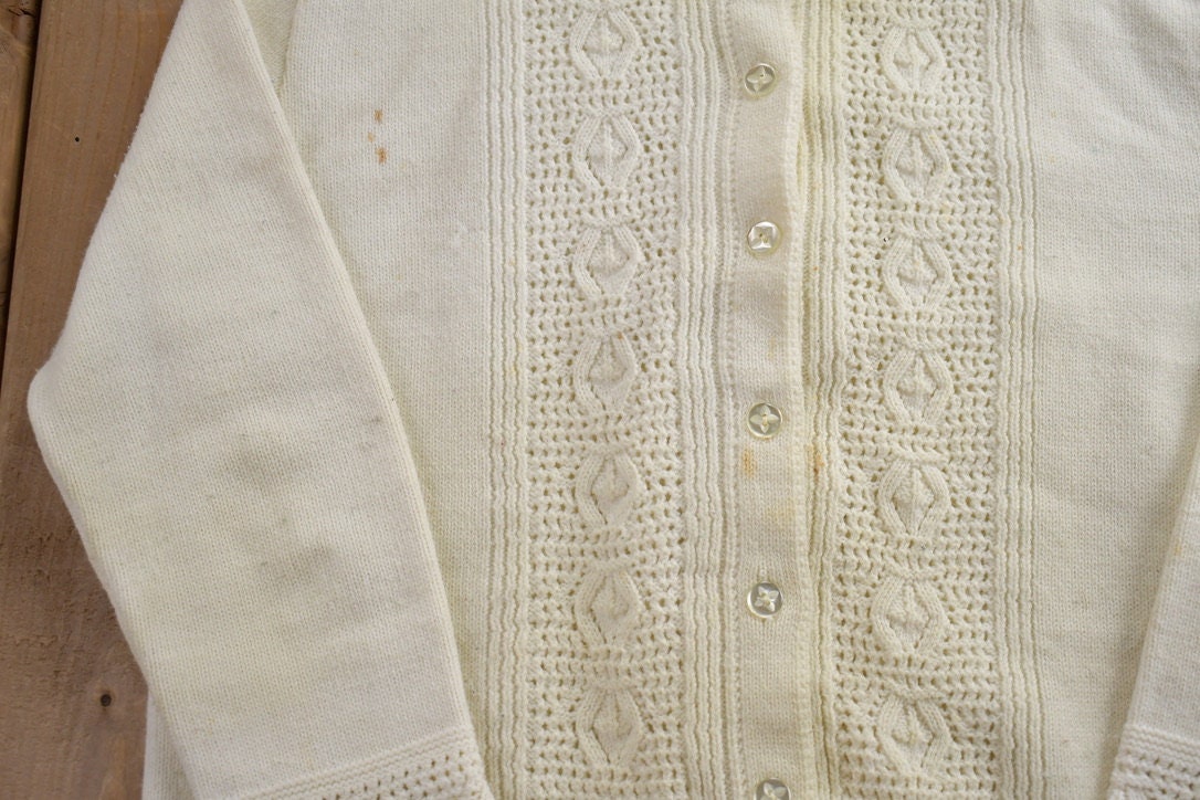 Vintage 1980s Knitted Cardigan Sweater