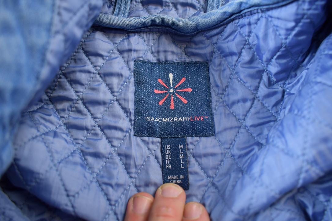 Vintage 1990s Blue Izaac Mizrahi Windbreaker Jacket