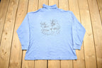 Vintage 1990s Cute Cat Theme Turtleneck Sweater