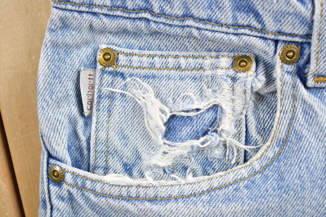 Vintage 1990s Carhartt Light Wash Jeans Size 34 x 29